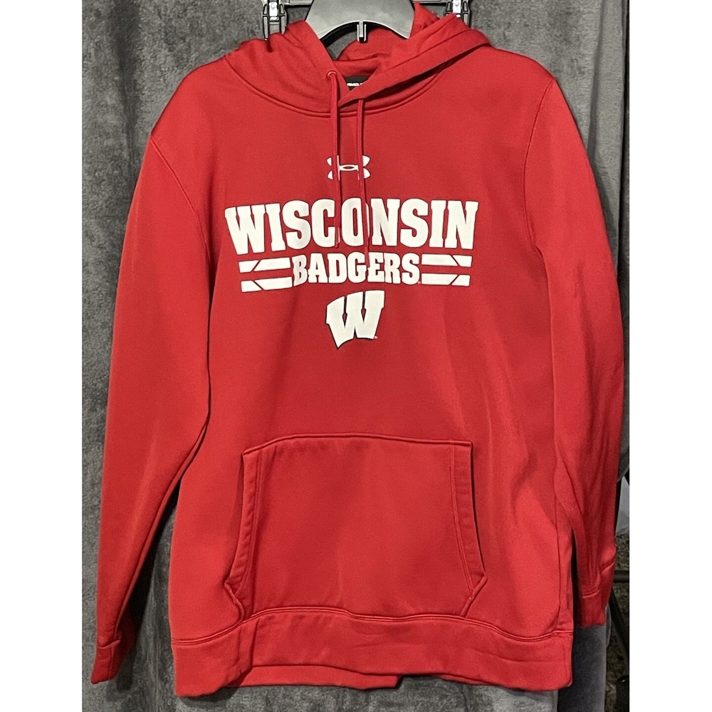 Wisconsin Badgers — Under Armour‎ Coldgear Sweatshirt — Size Men's L